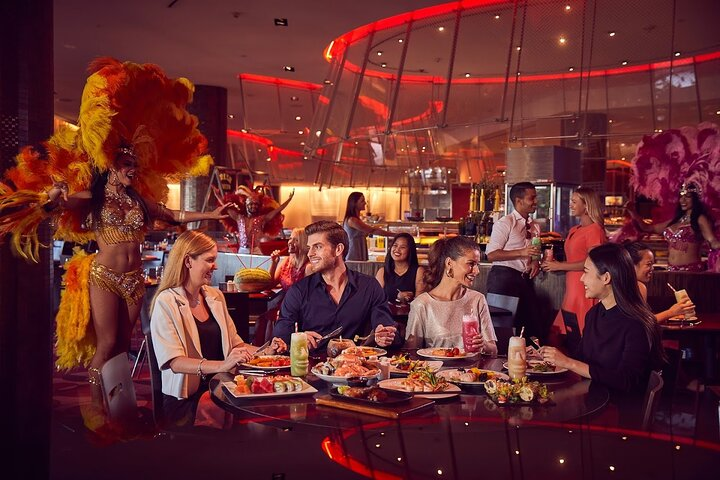 Indulge in a feast of global flavors while enjoying lively performances at Kaleidoscope. Savor exquisite dishes and delightful experiences making every meal a memorable adventure.